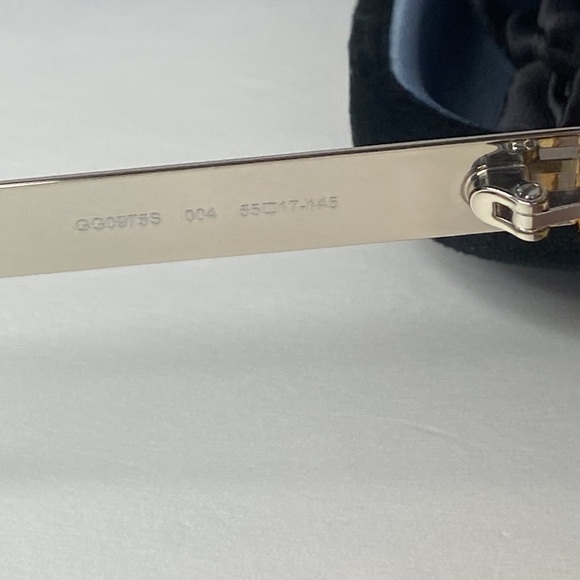 New  - Gucci - GG0975S Orange Crystal/Orange Rectangular unisex Sunglasses … - Picture 14 of 16